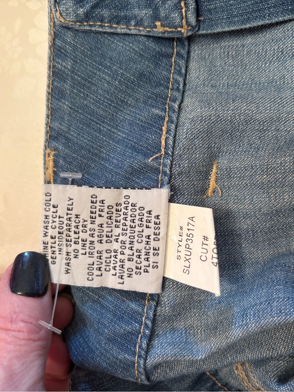 Y2K L.E.I. Juniors Size 7 Low Rise Denim Mini Skirt - Picture 8 of 10